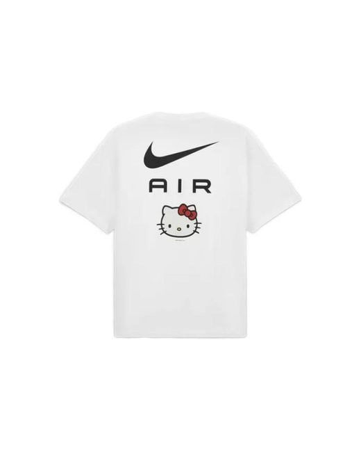 Nike White X Hello Kitty Crossover Ss22 Funny Alphabet Cartoon Printing Short Sleeve for men