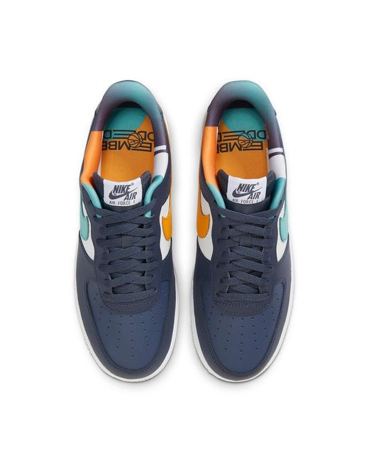 Nike Blue Air Force 1 '07 Lv8 Emb 'Thunder Washed' for men
