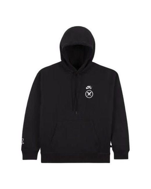 Nike Black Sb X Yuto Graphic Fleece Pullover Hoodie for men