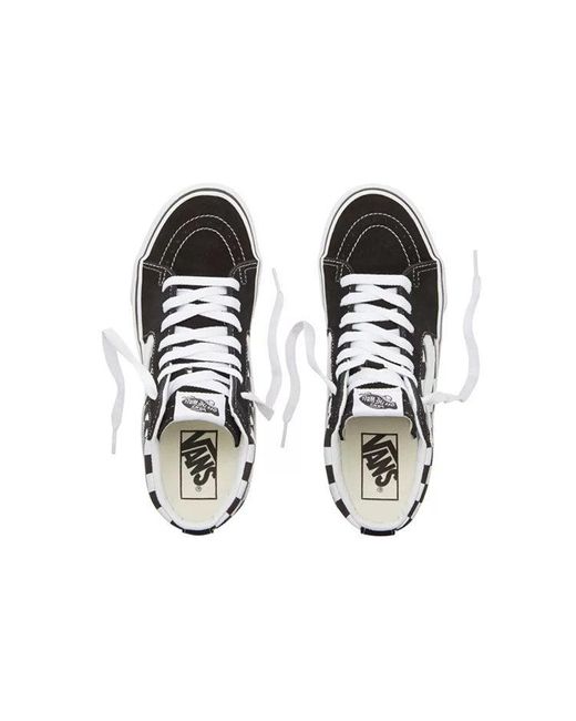 Vans Black Sk8-Hi Platform 2.0 'Checkerboard for men
