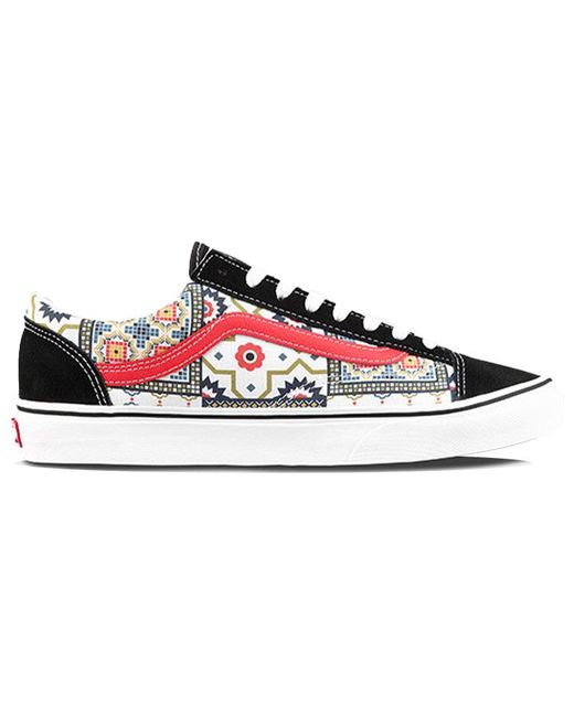 Vans White Style 36 Moroccan Tile Check Skate Shoes for men