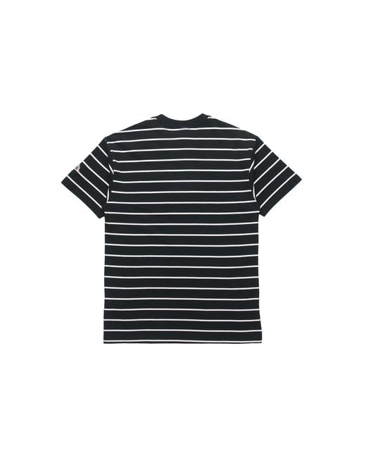 Nike Black Sportswear Sports Breathable Stripe Short Sleeve for men