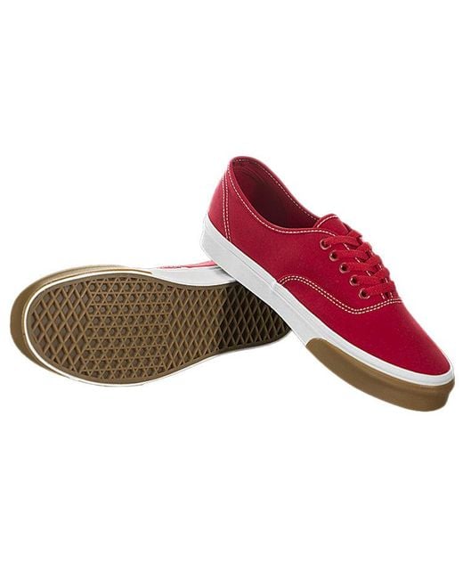 Vans Red Authentic 'Gum Bumper' for men