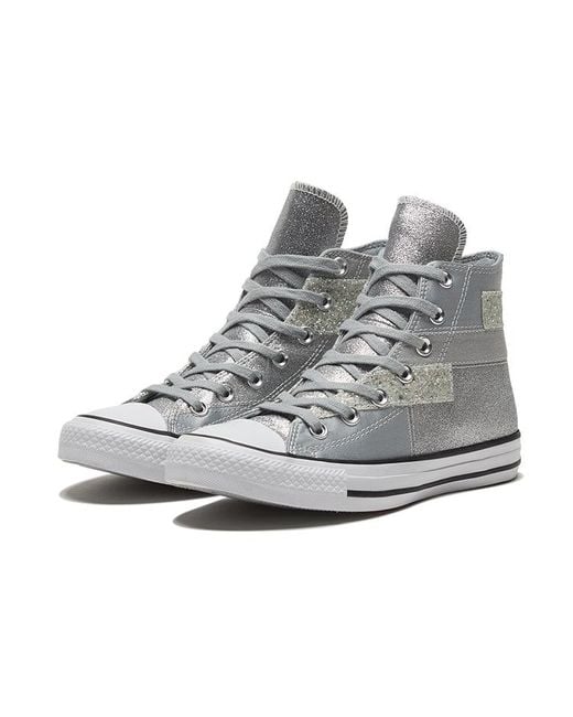 Converse Gray (Wmns) Chuck Taylor All Star High 'Ash Stone Glitter'