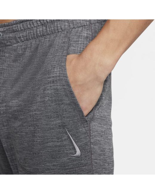 Nike Gray Solid Mid-Waist Drawstring Joggers for men