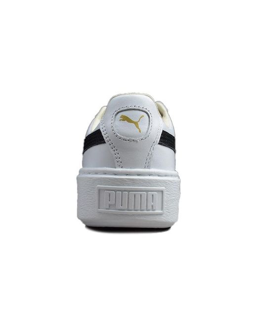 PUMA White (Wmns) Basket Platform