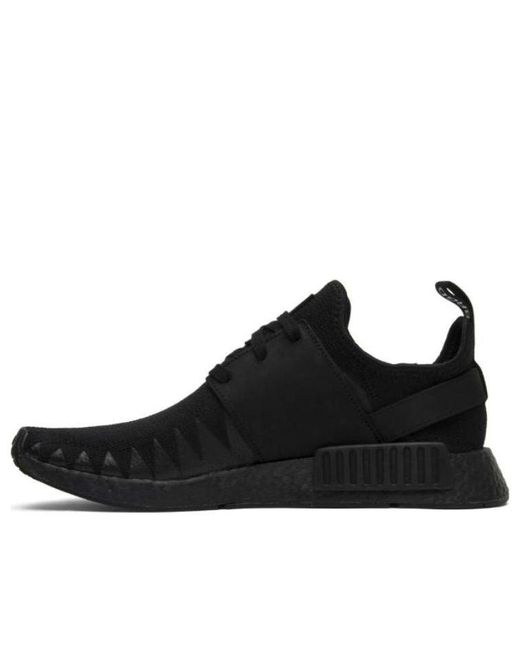 Adidas Black Neighborhood X Nmd_R1 Primeknit 'Triple' for men