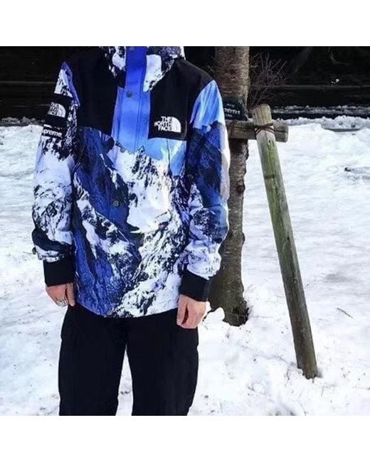 Supreme Blue Fw17 X The North Face Mountain Parka