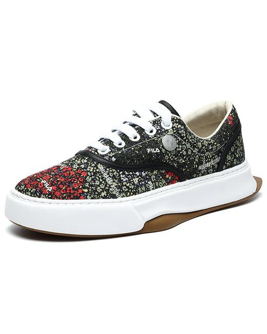 Fila Black Floral Sneakers for men