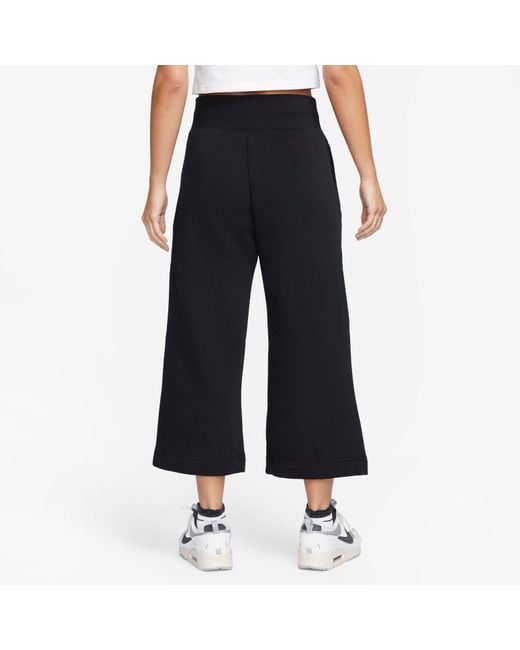 Nike Black (Wmns) Phoenix Fleece High-Waisted Cropped Sweatpants