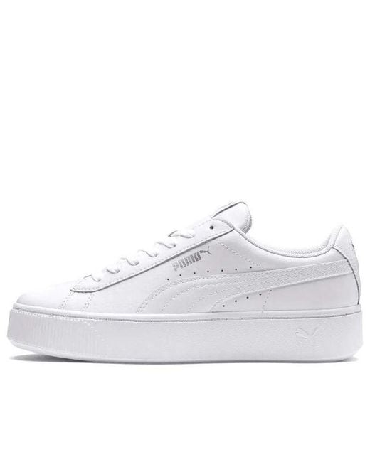 PUMA White (Wmns) Vikky Stacked L