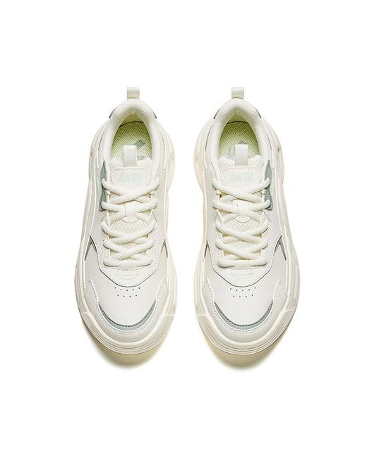 Anta White (Wmns) Platform Leather