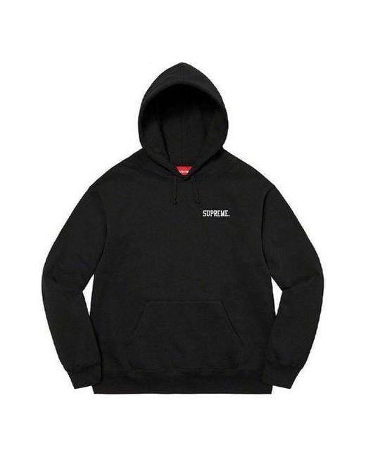 Supreme Black Ralph Steadman Skull Hooded Sweatshirt for men