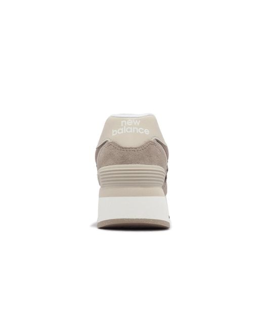 New Balance White (Wmns) 574+ 'Driftwood Timberwolf'