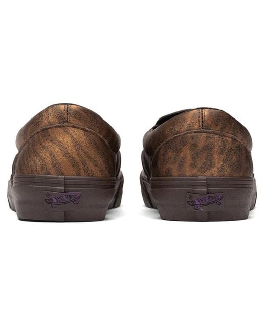 Vans Brown Needles X Vault Classic Slip-On V 'Animal Print for men