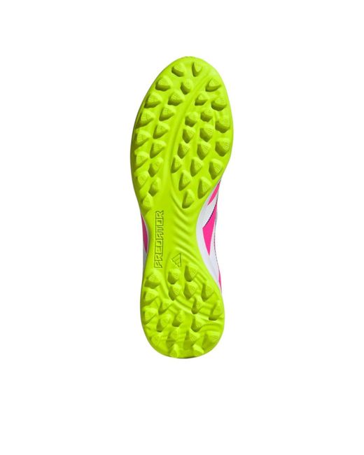 Adidas White Predator League Fold-Over Tongue Turf 'Lucid Lucid Lemon' for men