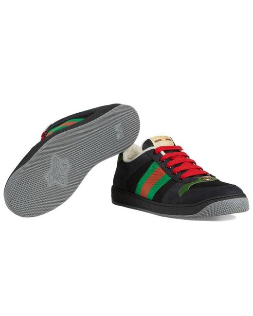 Gucci Black Screener Suede for men