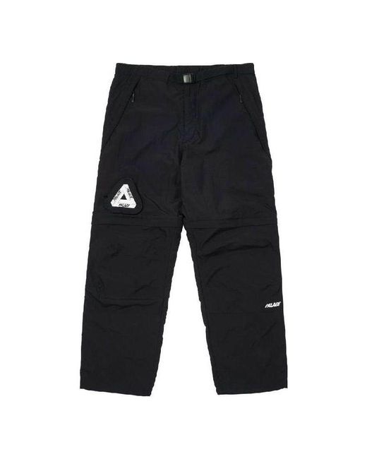 Palace Black Ss22 Zip Off Bottoms for men