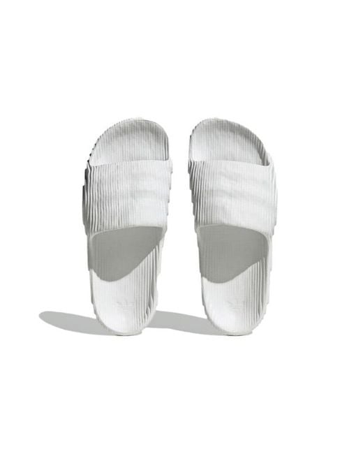 Adidas White Adilette 22 Slides 'Crystal' for men