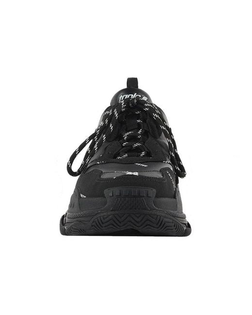 Balenciaga Black Triple S Sneaker 'Allover Logo for men