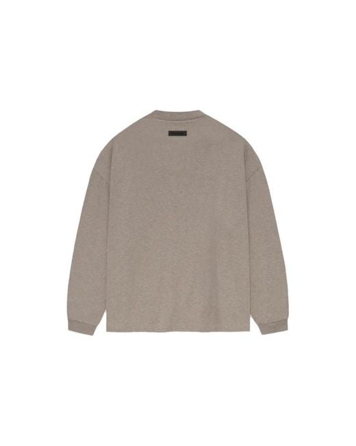 Fear Of God Gray Fw23 Long Sleeve Tee 'Core Heather' for men