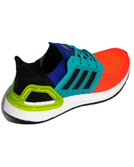 Adidas Ultraboost 20 Shoes Blue/green/orange for men