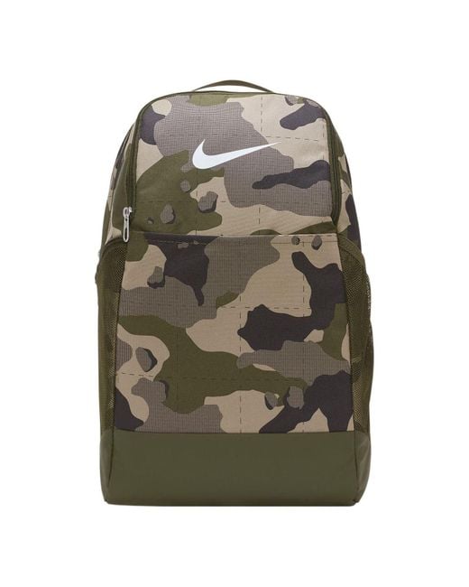 Nike Green Brasilia 9.0 All Over Print Backpack 'Camo' for men