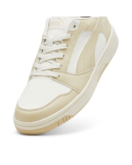 PUMA White Rebound V6 Low Cv 'Putty' for men