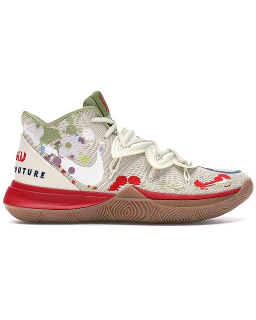 Nike White Bandulu X Kyrie 5 'Embroidered Splatters' for men