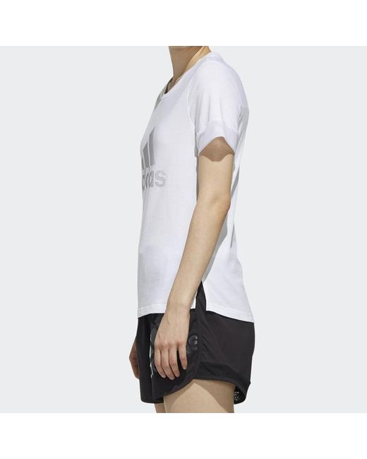 Adidas White (Wmns) Sports Stylish Short Sleeve