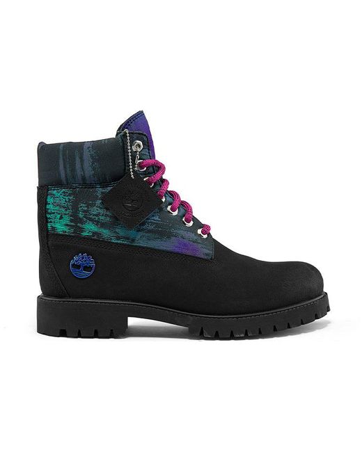 Timberland Black Heritage Nl Sky 6 Inch Waterproof Boots Nubuck With Print' for men