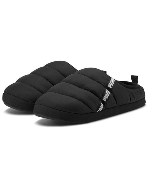 PUMA Black Scuff Slippers for men