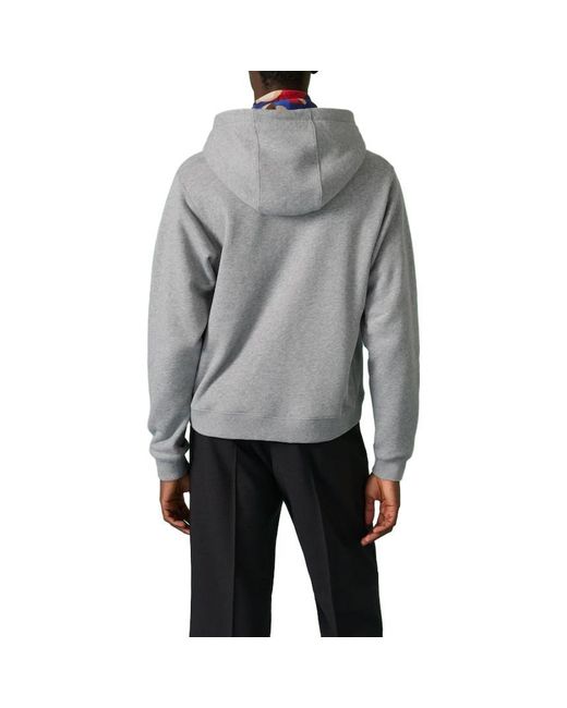 Gucci Gray Cotton Jersey Hooded Sweatshirt for men