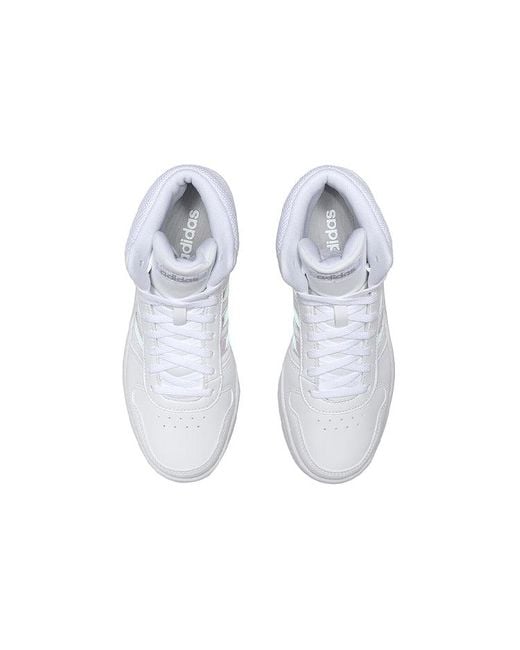 Adidas White (Wmns) Hoops 2.0 Mid Bluepurple'