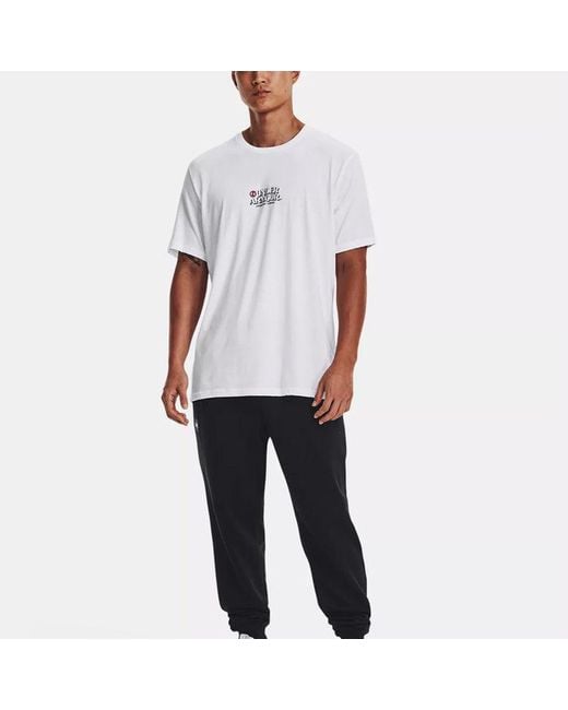 Under Armour White Training Graphics Tee for men