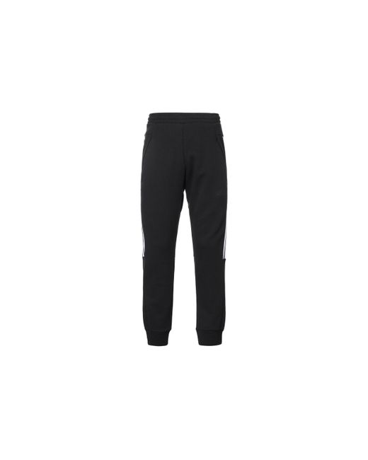 Adidas Black Casual Sports Bundle Feet Lacing Stripe Knit Long Pants for men