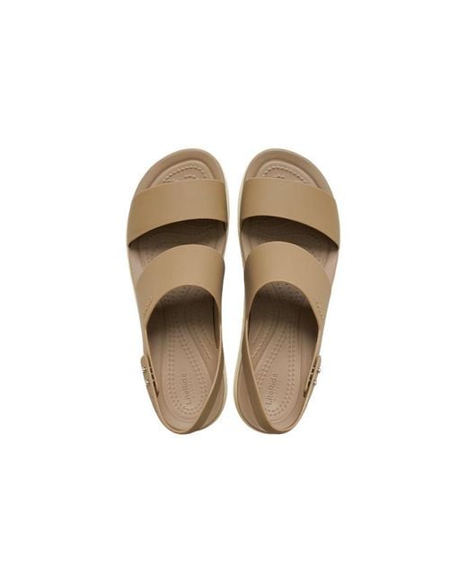 CROCSTM Natural Brooklyn Low Wedge (Khaki/Bone) Wedge Shoes