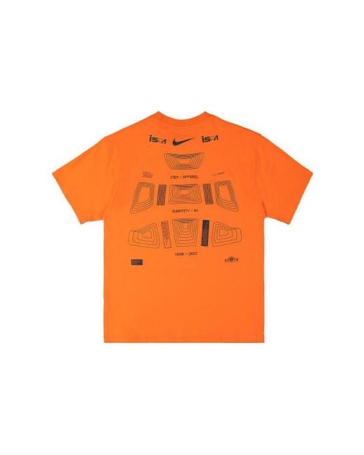 Nike Orange Nrg Ispa Graphic Tee for men