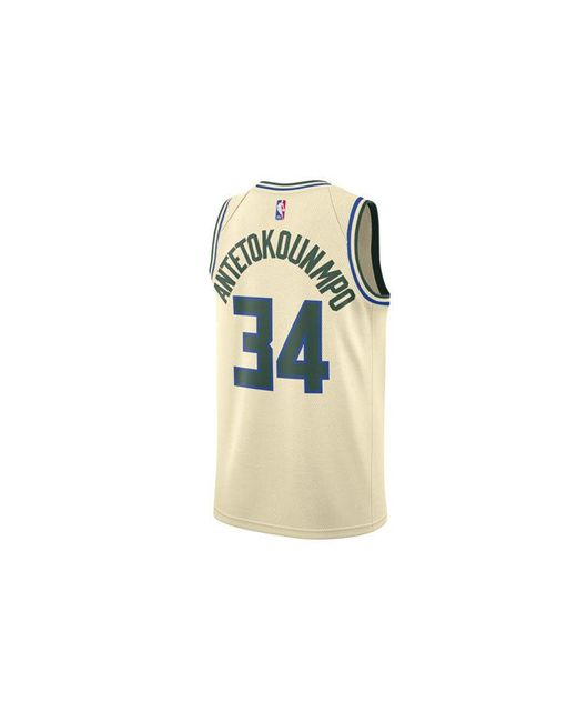 Nike Natural Giannis Antetokounmpo Milwaukee Bucks City Edition Nba Swingman Jersey for men
