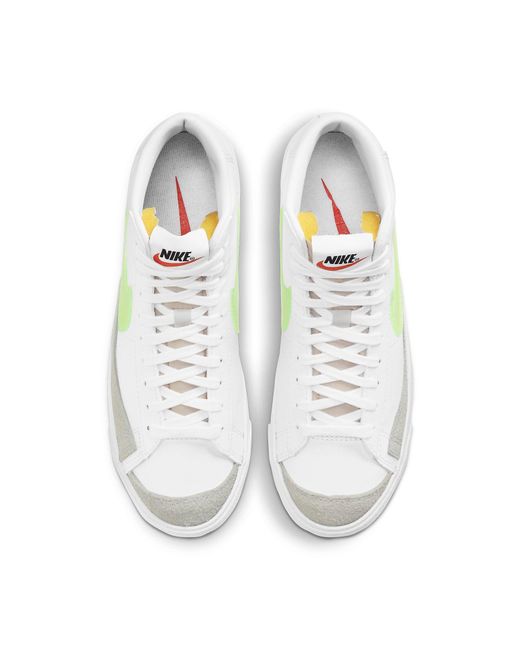 Nike White (Wmns) Blazer Mid '77 Essential Volt'