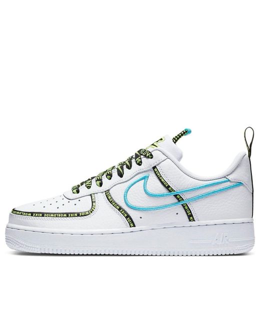 Nike Blue Air Force 1 '07 Premium 'Worldwide Pack for men