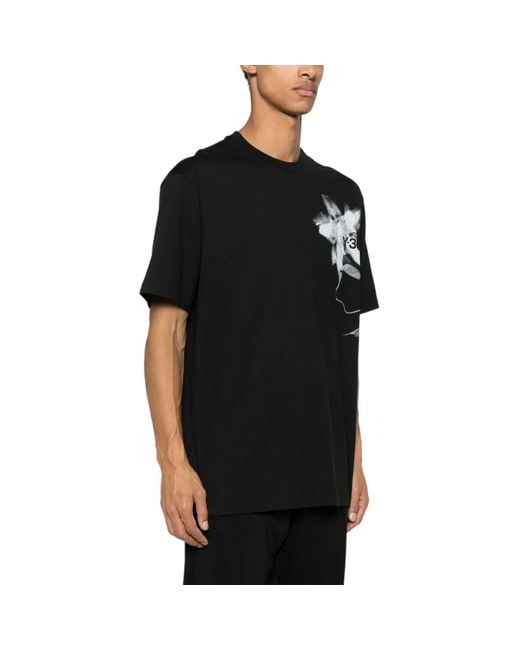 Adidas Black Y-3 Graphic T-Shirt for men