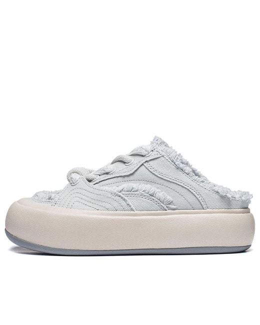 Li-ning White (Wmns) Puff Platform Mule 'Light'