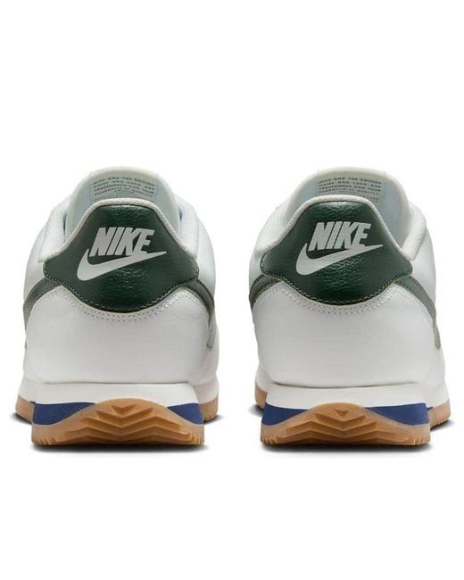 Nike White Cortez Leather 'Summit Fir' for men