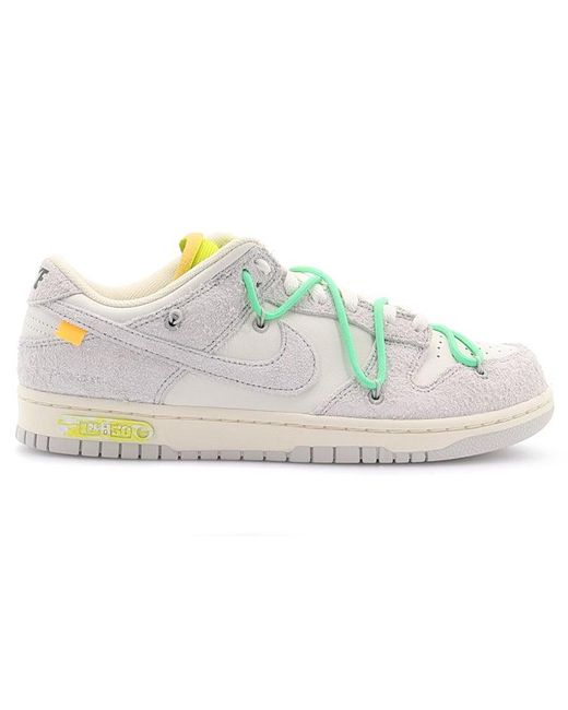 Nike Gray X Off- Dunk Low 'Lot 14 Of 50' for men
