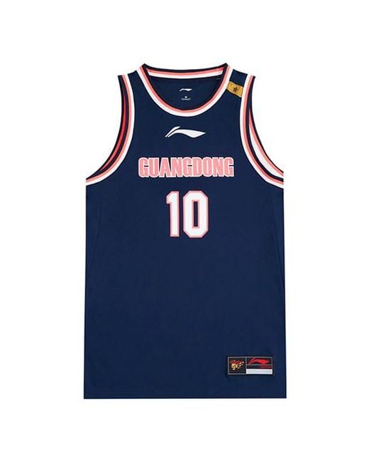 Li-ning Blue X Cba Guangdong Southern Tigers Basketball Jersey for men