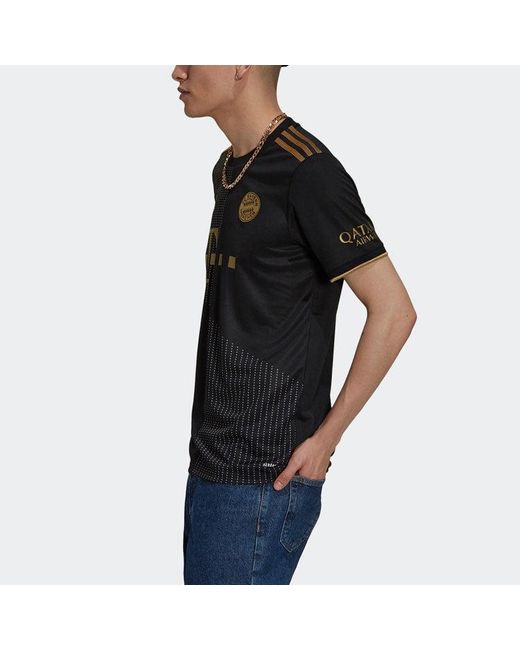 Adidas Black Bayern Munich Away Fan Edition Sports Short Sleeve Jersey for men