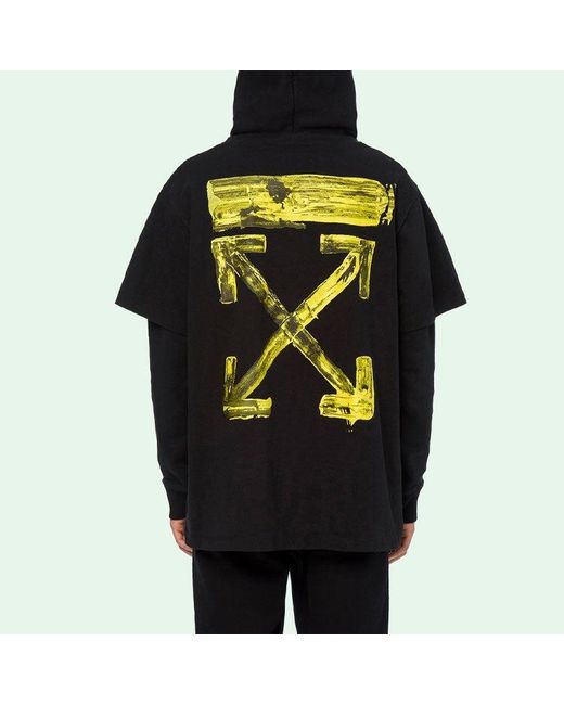 Off-White c/o Virgil Abloh Black Back Arrow Printing Drawstring for men