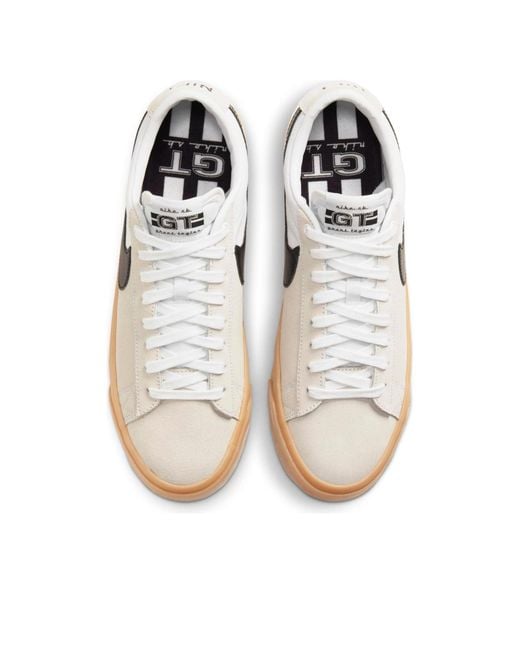 Nike White Sb Zoom Blazer Low Pro Gt Gum' for men