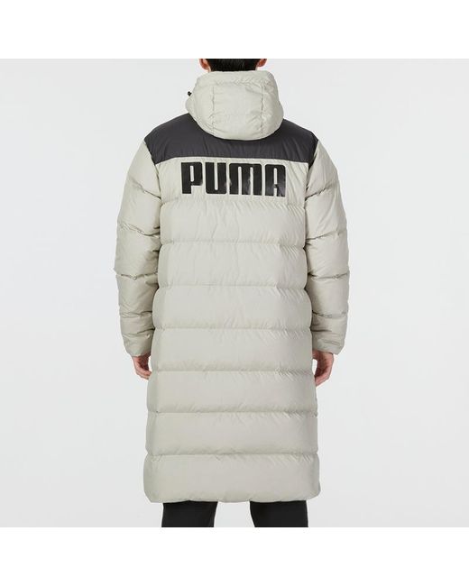 PUMA Gray Down Puffer Jacket for men